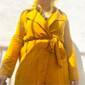 Yellow Forever 21 midi trench coat / April O’Neil / L